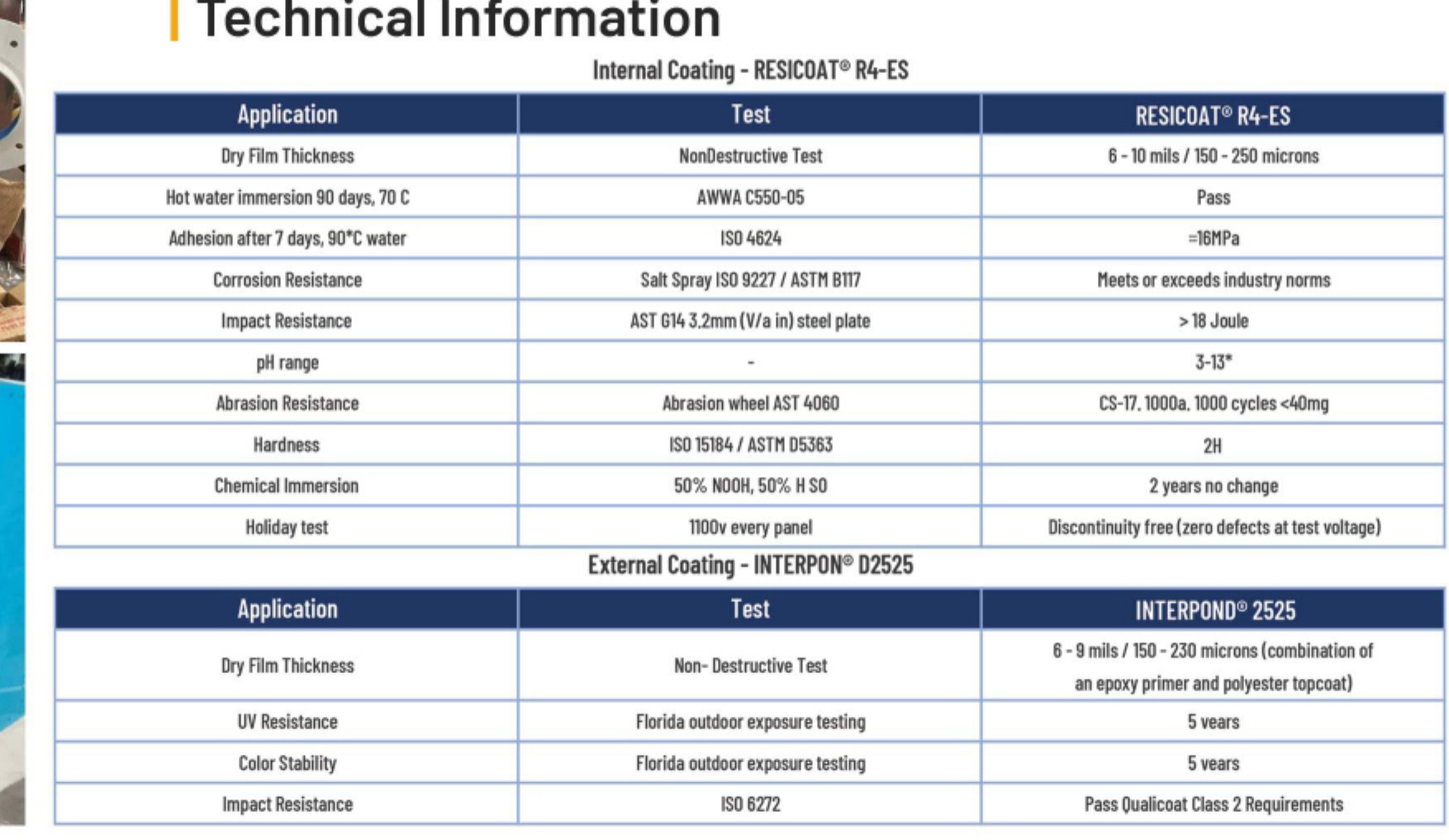 ตารางข้อมูลทางเทคนิค TRAIRONG Epoxy จากแคตตาล็อก